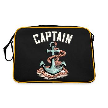 rafting, boating, mountains, white water boating - Retro Bag - black/gold - Back