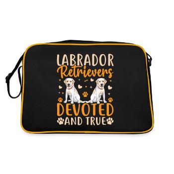 Labrador Retrievers devoted and true - Retro Bag - black/gold - Back