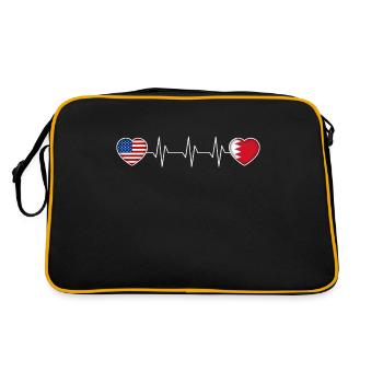 Bahrain - Retro Tasche - Schwarz/Gold - Hinten
