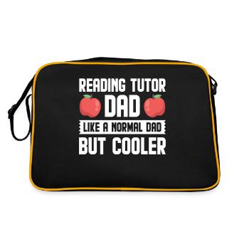 Tutor Geschenk Tutor - Retro Tasche - Schwarz/Gold - Hinten