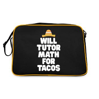 Tutor Geschenk Tutor - Retro Tasche - Schwarz/Gold - Hinten