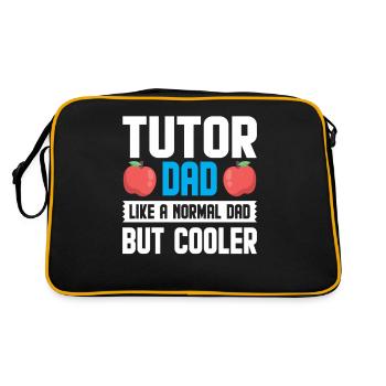 Tutor Geschenk Tutor - Retro Tasche - Schwarz/Gold - Hinten