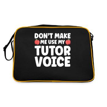 Tutor Geschenk Tutor - Retro Tasche - Schwarz/Gold - Hinten