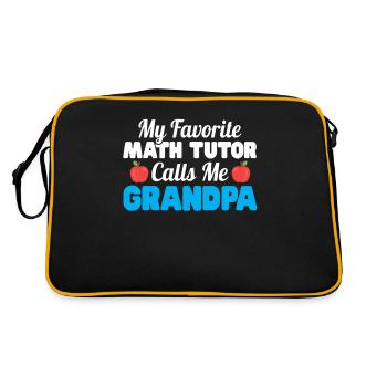 Tutor Geschenk Tutor - Retro Tasche - Schwarz/Gold - Hinten