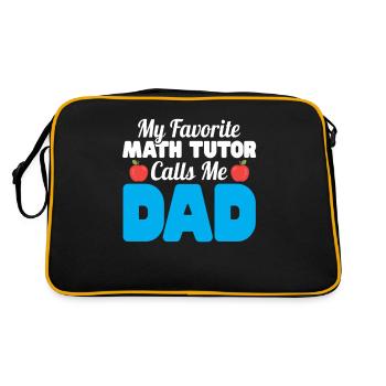 Tutor Geschenk Tutor - Retro Tasche - Schwarz/Gold - Hinten