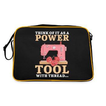 Pensez-y comme un outil électrique avec des fils naïfs - Sac Retro - noir/or - Dos