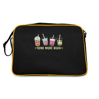 Bubble Tea Boba Tea Kawaii Cadeau - Sac Retro - noir/or - Dos
