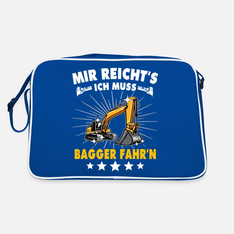 Bagger Baggerfahrer Retro Tasche