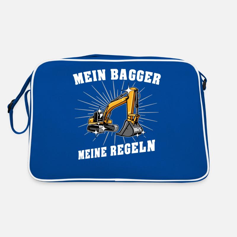 Bagger Baggerfahrer Retro Tasche