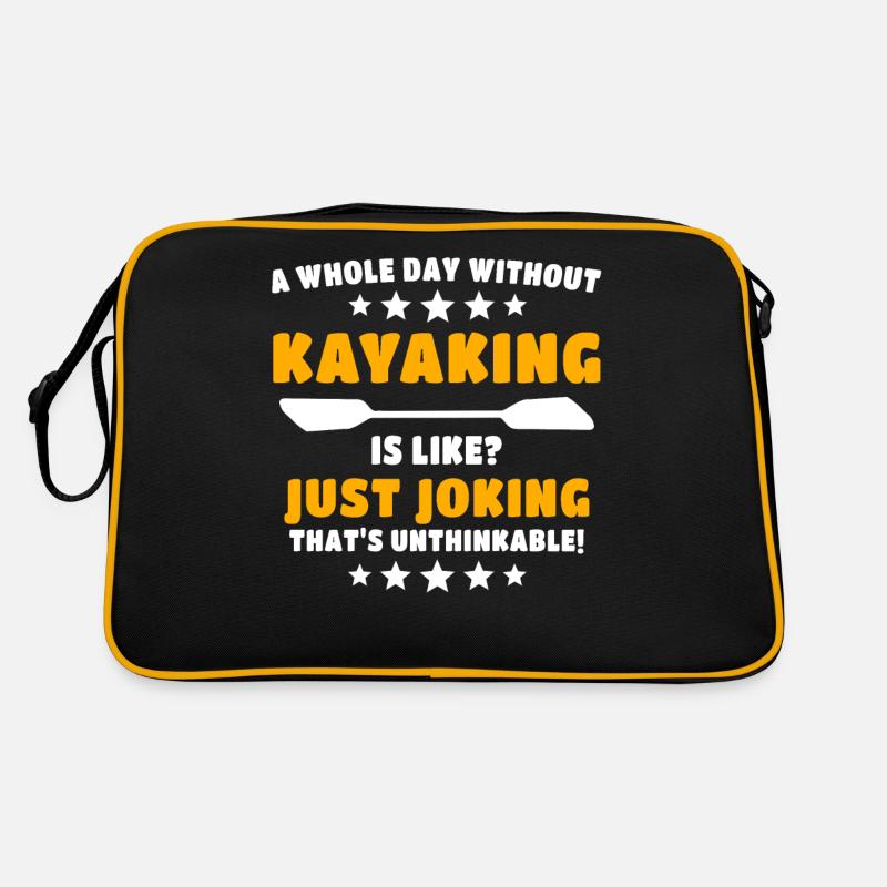 Kayaking Kayakfahrer Retro Tasche