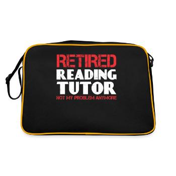 Tutor Geschenk Tutor - Retro Tasche - Schwarz/Gold - Hinten