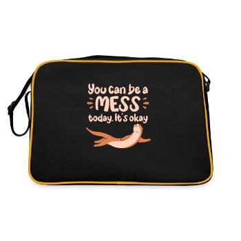 Loutre de mer Loutre Cadeau de loutre - Sac Retro - noir/or - Dos