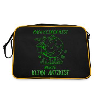 BECOME A CLIMATE ACTIVIST - Retro Bag - black/gold - Back