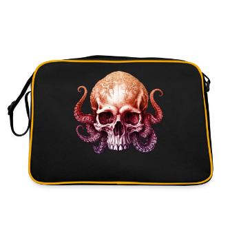 Octopus Skull Enigmatic Depths Gradient Tentacles - Retro Bag - black/gold - Back