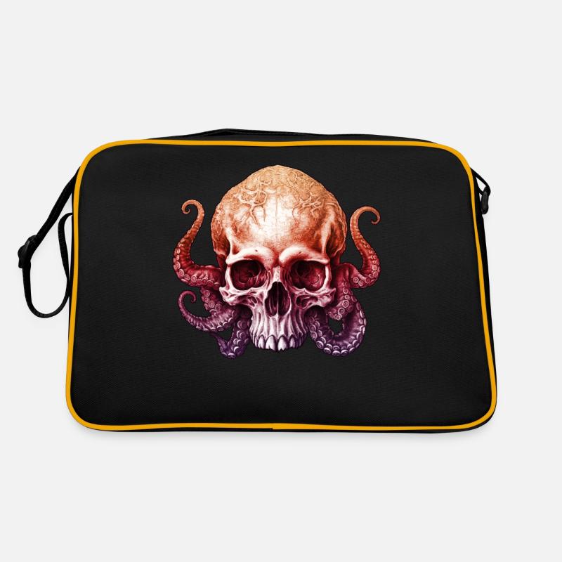 Octopus Skull Enigmatic Depths Gradient Tentacles Retro Bag