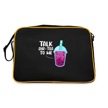 Bubble Tea - Retro Tasche - Schwarz/Gold - Hinten