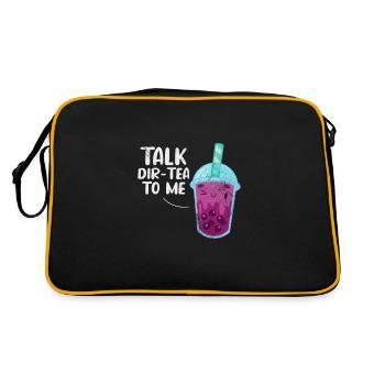 Bubble Tea Boba Tea Kawaii Cadeau - Sac Retro - noir/or - Dos