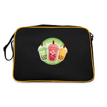 Bubble Tea - Retro Tasche - Schwarz/Gold - Hinten