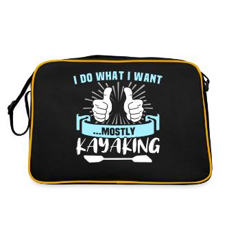 Kayaking - Retro Tasche - Schwarz/Gold - Hinten