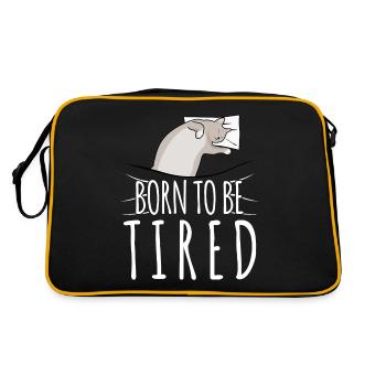 Sleeping Sleep Cat Cat Sleep Shirt - Retro Bag - black/gold - Back