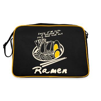 Ramen aux œufs et nouilles soupe de nouilles - Sac Retro - noir/or - Dos