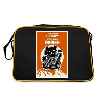 ramen nouilles de chat soupe de nouilles - Sac Retro - noir/or - Dos