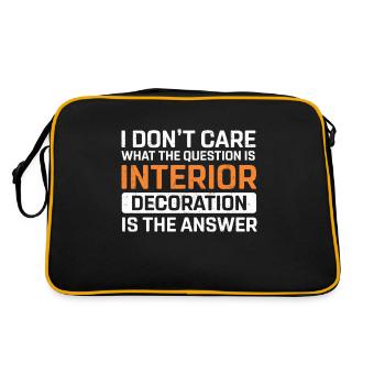 Interior Designer Gift Interior Decoration Designer - Retro Bag - black/gold - Back