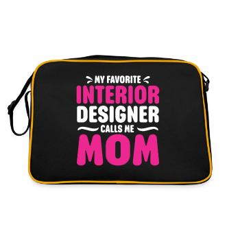 Interior Designer Gift Interior Decoration Designer - Retro Bag - black/gold - Back