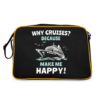 Croisière familiale - Sac Retro - noir/or - Dos