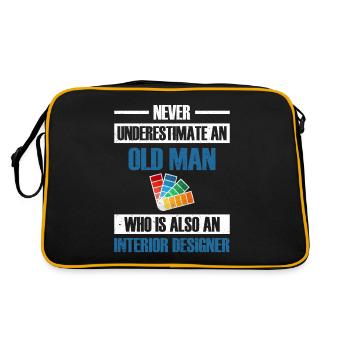 Interior Designer Gift Interior Decoration Designer - Retro Bag - black/gold - Back