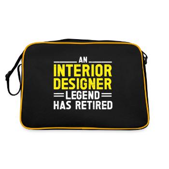 Interior Designer Gift Interior Decoration Designer - Retro Bag - black/gold - Back
