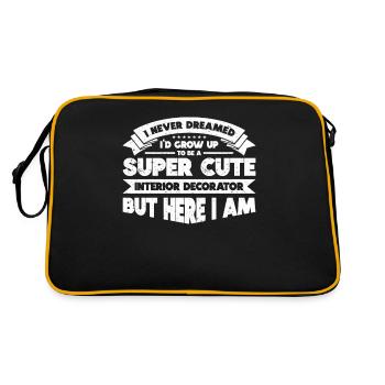 Interior Designer Gift Interior Decoration Designer - Retro Bag - black/gold - Back