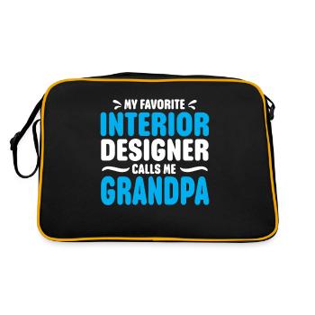 Interior Designer Gift Interior Decoration Designer - Retro Bag - black/gold - Back