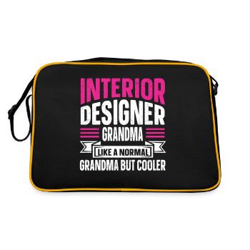 Interior Designer Gift Interior Decoration Designer - Retro Bag - black/gold - Back