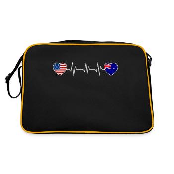 Australie - Sac Retro - noir/or - Dos