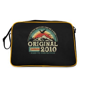 Cadeau Anniversaire 2010 - Un souvenir inoubliable - Sac Retro - noir/or - Dos
