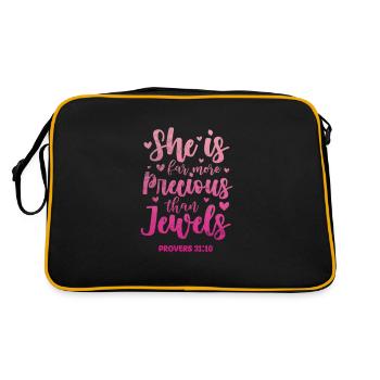 Bibel - Retro Tasche - Schwarz/Gold - Hinten