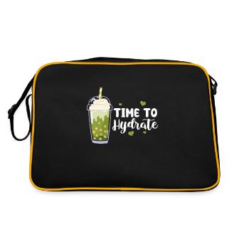 Bubble Tea - Retro Tasche - Schwarz/Gold - Hinten