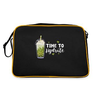Bubble Tea Boba Tea Kawaii Cadeau - Sac Retro - noir/or - Dos
