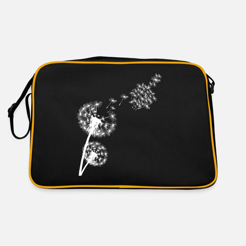 Mittelfinger Pusteblume Beleidigung Retro Tasche
