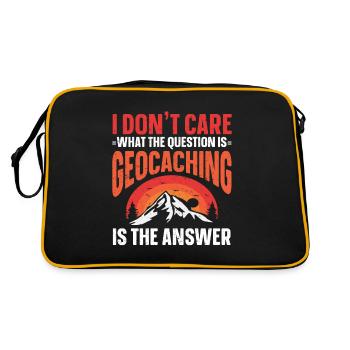 Cadeau Geocaching Geocacher Geocache - Sac Retro - noir/or - Dos