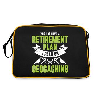 Cadeau Geocaching Geocacher Geocache - Sac Retro - noir/or - Dos