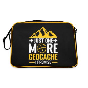 Cadeau Geocaching Geocacher Geocache - Sac Retro - noir/or - Dos