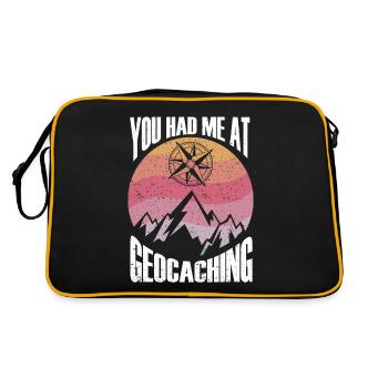 Cadeau Geocaching Geocacher Geocache - Sac Retro - noir/or - Dos