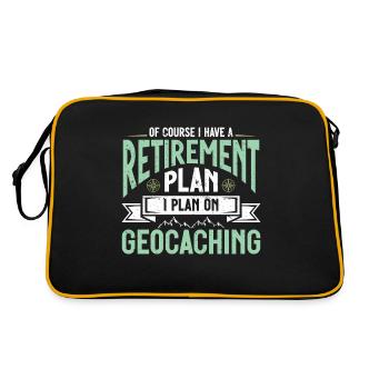 Cadeau Geocaching Geocacher Geocache - Sac Retro - noir/or - Dos