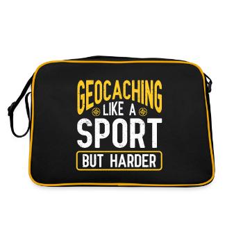 Cadeau Geocaching Geocacher Geocache - Sac Retro - noir/or - Dos