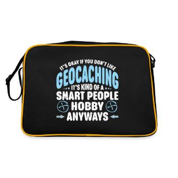 Cadeau Geocaching Geocacher Geocache - Sac Retro - noir/or - Dos