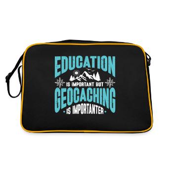 Cadeau Geocaching Geocacher Geocache - Sac Retro - noir/or - Dos