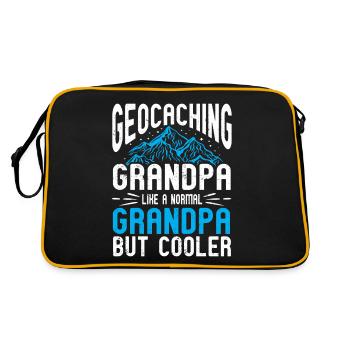 Cadeau Geocaching Geocacher Geocache - Sac Retro - noir/or - Dos