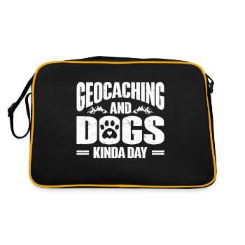 Cadeau Geocaching Geocacher Geocache - Sac Retro - noir/or - Dos